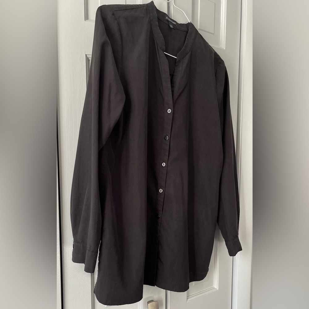 Eileen Fisher Black Tunic Top